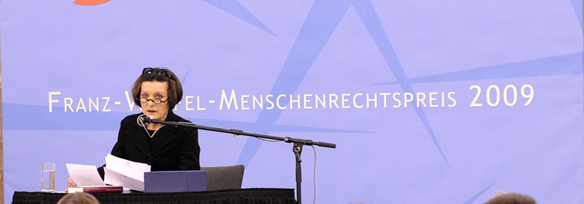  Preisträgerin des Jahres 2009:  Herta Müller, Schriftstellerin und Literaturnobelpreisträgerin 2009